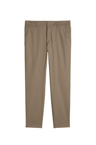 Slim chinos in stretch cotton poplin