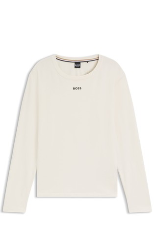 Regular fit logo zgornji del pižame z dolgimi rokavi