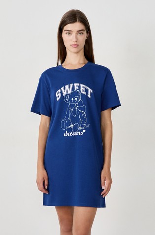 Deddy bombažna spalna srajca s kratkimi rokavi