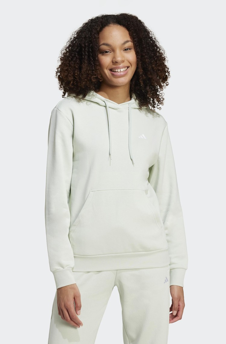 ADIDAS Essentials Small Logo Feel Cozy Hoodie Green 