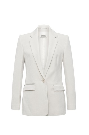 Slim fit suknjič iz svetleče tkanine