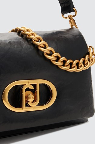 LIU JO LaPuffy shoulder bag in faux-leather Black 4