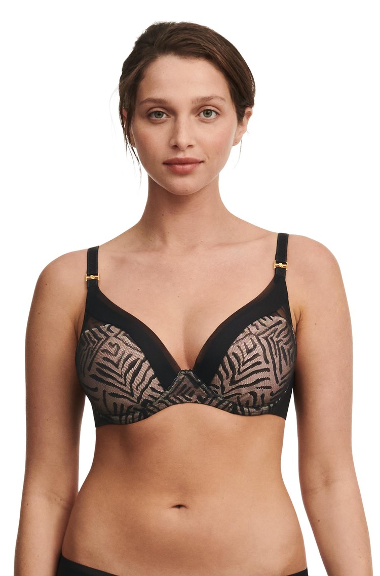 CHANTELLE Graphic Allure modrček z žično oporo Črna - Black 