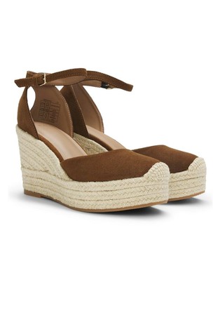 Suede espadrilles with wedge sole