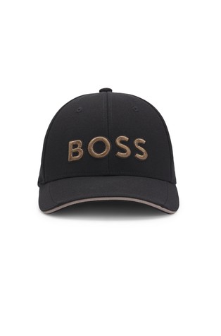 Knitted-piqué six-panel cap with embroidered logo