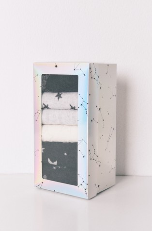 Pack of 6 long socks with stars