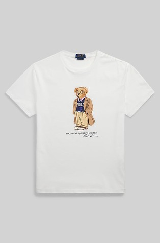 RALPH LAUREN Custom Slim Fit Polo Bear Jersey T-shirt Pf25 White Hrtg Bear 5