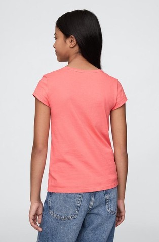 GAP Gap logo majica s kratkimi rokavi za deklice Roza - Fresh Coral 2