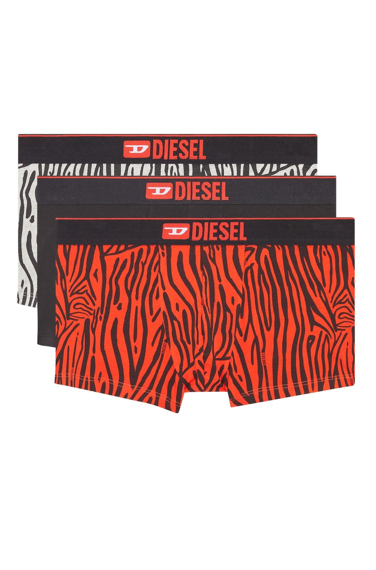 DIESEL Paket 3 boksaric z zebra potiskom Večbarvna - Black/Red 