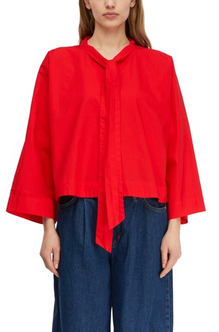 Bombažna bluza s pentljo