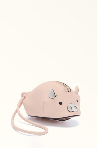 Majhna usnjena torbica v obliki prašiča