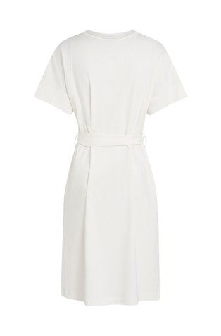 TOMMY HILFIGER Obleka s kratkimi rokavi in pasom Bela - White 5