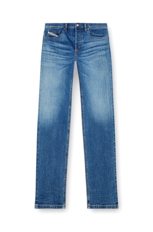 DIESEL Tapered fit jeans hlače - 2023 D-Finitive 0GRDP Modra - Medium Blue 5