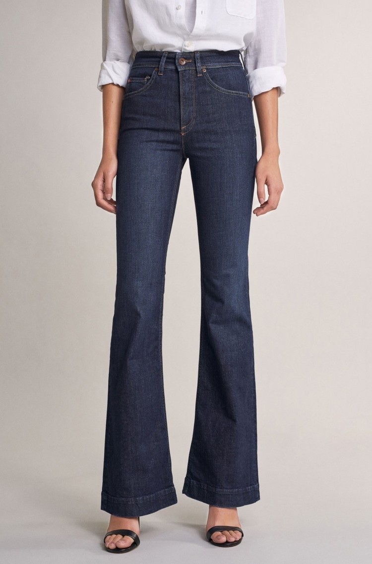 SALSA JEANS Secret Glamour Push In zvončaste jeans hlače Modra - Blue 