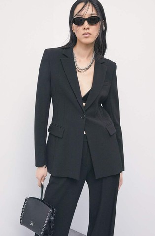 Slim fit suknjič iz raztegljive tkanine
