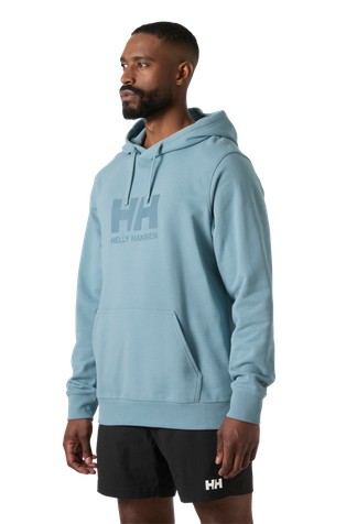 Logo bombažen pulover s kapuco