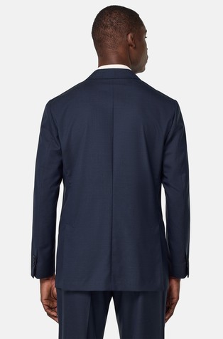 BOGGI MILANO Prince of Wales Check Suit in Pure Tropical Wool Navy 2