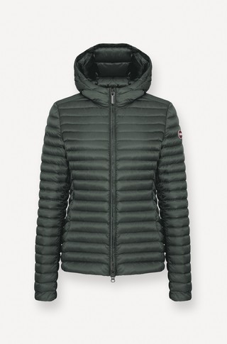 Water-repellent down jacket with hood
