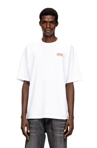 Cotton T-shirt with Diesel Biscotto print