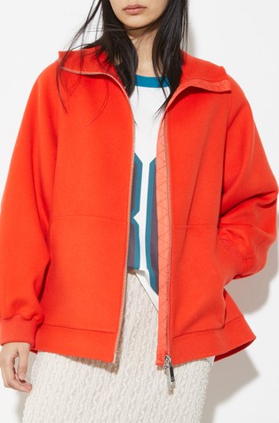 Jakna s kapuco iz mešanice volne in kašmirja