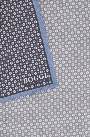 BOGGI MILANO Micro Patterned Silk Pocket Square Multi 2