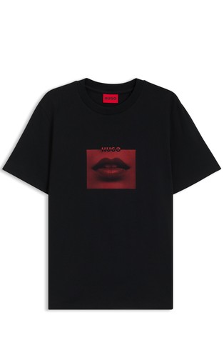 Cotton-jersey T-shirt with print