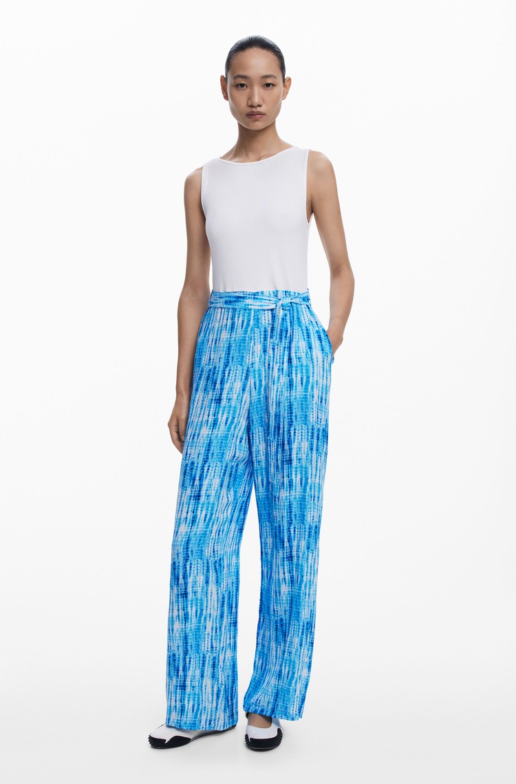 DESIGUAL Tie-Dye Jumpsuit White / Blue 