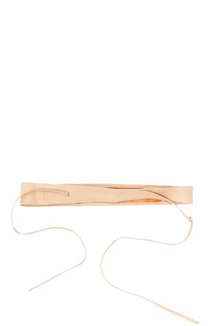 Faux leather belt with ties