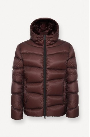 Vodoodbojna puhovka s kapuco in valovitim prešitjem