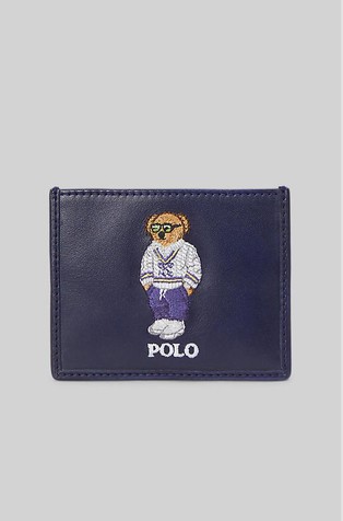 Polo Bear usnjena denarnica za kartice