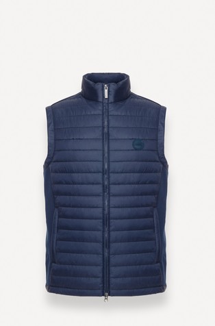 Vest with knit inserts