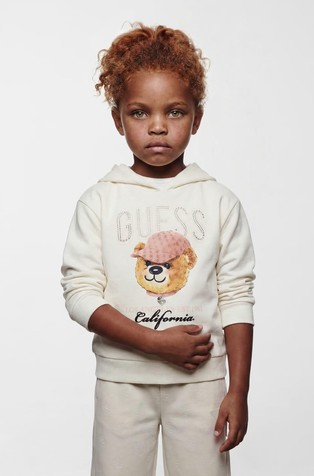 Logo hoodie with bear