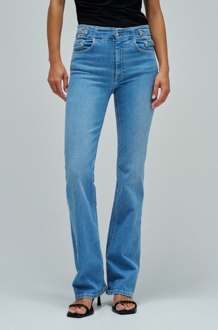 Destiny push up jeans hlače z zvončastimi hlačnicami