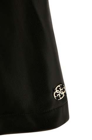 GUESS Faux-leather dress with contrast T-shirt Black / White 4