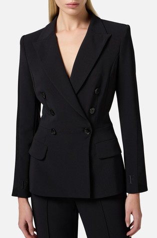 Double breasted crêpe jacket