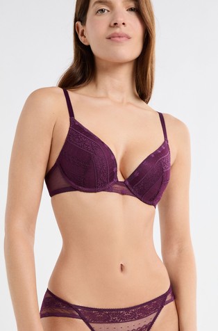 Exception no. 2 push-up modrček s čipko