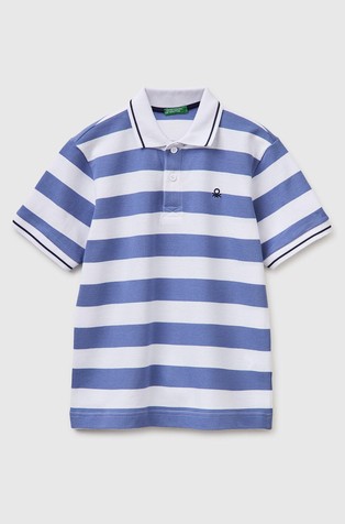 Črtasta polo majica s kratkimi rokavi