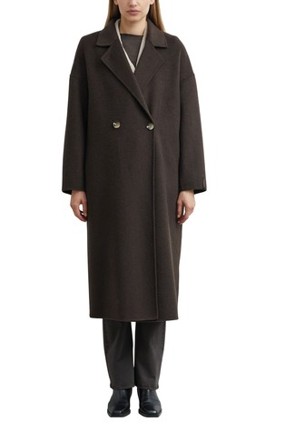Oversized Double-Faced Coat Made of a Wool Blend