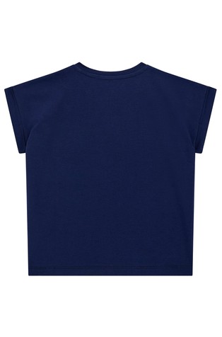 GUESS Rhinestone logo T-shirt Secret Blue 2
