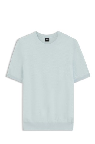 Short-sleeved knitted sweater