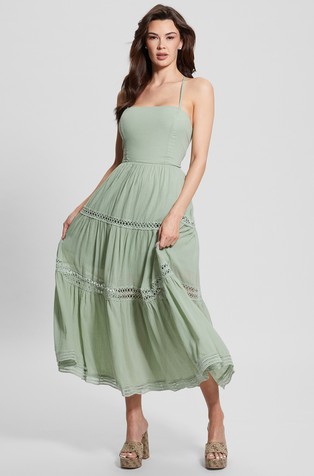 Long dress with a tie straps