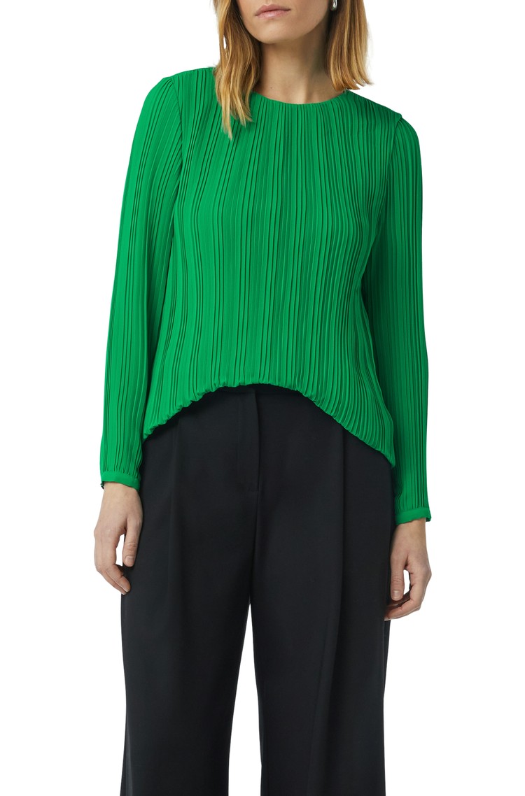 COMMA Plisirana bluza Zelena - Green 