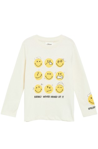 Smiley® majica s potiskom spredaj in na rokavu