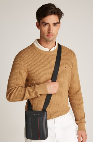 TOMMY HILFIGER Logo torba za čez ramo Črna - Black 5