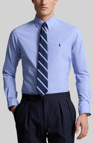 Custom fit srajca iz raztegljivega poplina