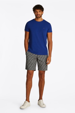 TOMMY HILFIGER Slim fit majica s kratkimi rokavi iz organskega bombaža Modra - Blue 3
