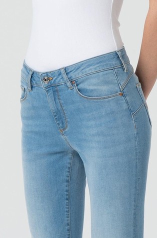 FRACOMINA Push-up slim fit jeans hlače s svetlo spranim videzom Modra - Blue 4