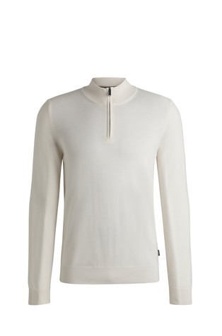 Hugo boss zip neck jumper sales
