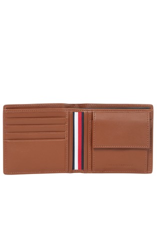TOMMY HILFIGER Premium usnjena denarnica z žepom za kovance Rjava - Winter Cognac 3