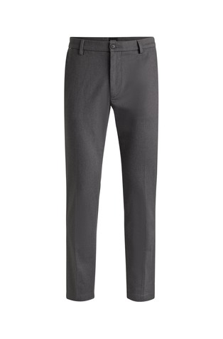 Regular-fit trousers in mouliné cotton-blend twill